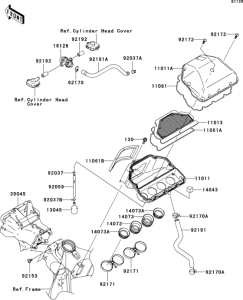ZX600 Воздушный фильтр
