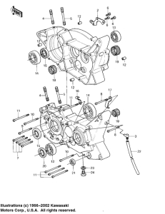 KDX175 Картер двигателя