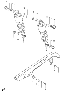 GN250 Chain case - shock absorber