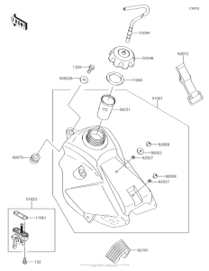 KX65 Топливный бак