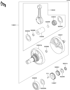 KL650 Коленвал