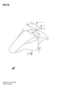 GS500 Переднее крыло