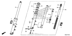 CB1100 (ABS) Передняя вилка