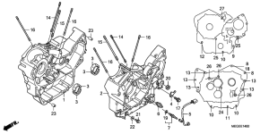 VT750CA Картер двигателя