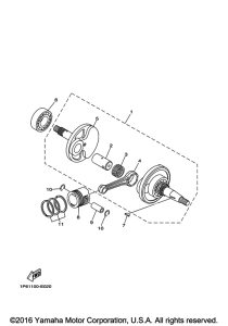 TTR50EH Коленчатый вал и Поршень