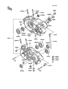KX500 Картер двигателя