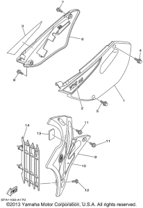 YZ85P Боковые обтекатели