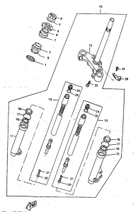 CW50 Передняя вилка