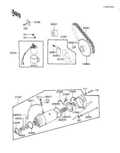 KZ1000 Starter motor / starter clutch