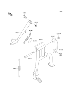 ER500 Подножка
