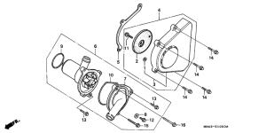  Left rear cover /  water pump