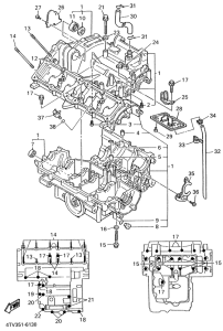 YZF600R Картер двигателя