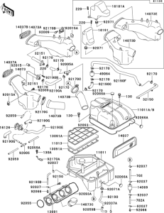 ZX1100 Air cleaner(1 / 2)