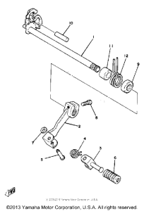YZ465H Shift shaft - pedal