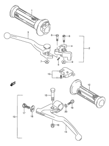 GSX600 Рулевой рычаг