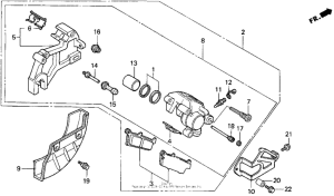 XR600R Задний суппорт