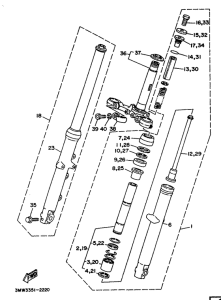 SR125 Передняя вилка