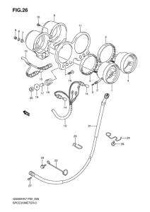 GS500 Спидометр-тахометр