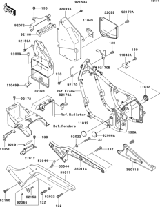 VN800 Рама ,крепежные детали