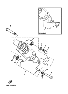 TW200E Задняя подвеска