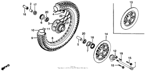 CB750 Cb750k front wheel