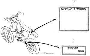 CR80R Лейбл предостережения