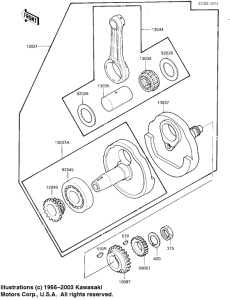 KL250 Вал коленчатый