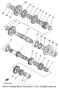 YZ490A Трансмиссия