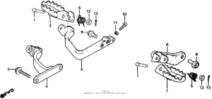 XR500R Подножки