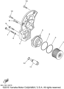 XVS1100L Масляный фильтр