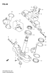 DR-Z400 Кронштейн передней вилки