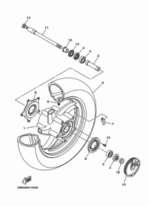 YP400A Переднее колесо