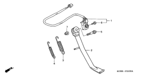 VT125 Подножка