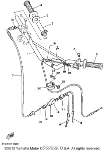 RT180D Steering handle - cable