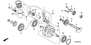 CRM125R Crankshaft / piston