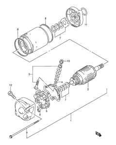 DR250 Стартерный мотор