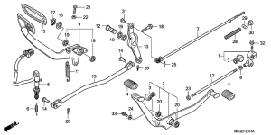 VT750CA Brake pedal assy