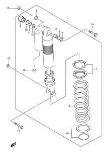 DR-Z400 Задние амортизаторы