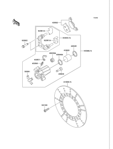 VN750 Передний суппорт