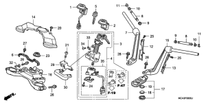 GL1800 (ABS) Handle pipe / top bridge
