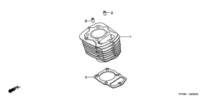 XR200R Цилиндр
