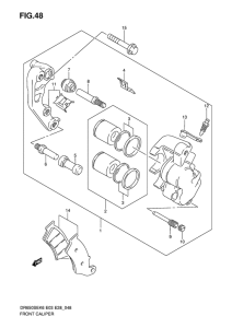 DR650 Передний суппорт