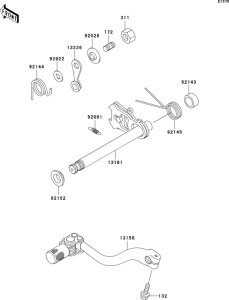 KX125 Механизм переключения передач