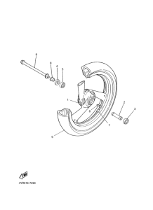 FZS600 Переднее колесо