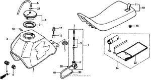 Z50R Fuel tank + seat 88-93