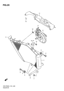 GSX-R600 Радиатор
