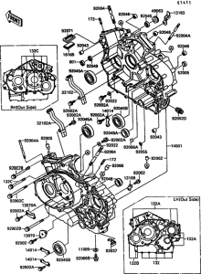 VN1500 Crankcase(1 / 2)
