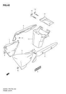 GZ250 Обтекатель задний