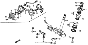 CB750 Steering stem + horn