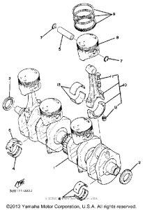 XJ1100 Коленчатый вал и Поршень